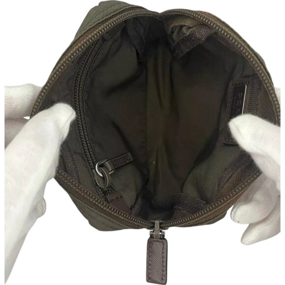 115150BE (L1) Prada Clutch Bag Brown Nylon - Picture 8 of 10